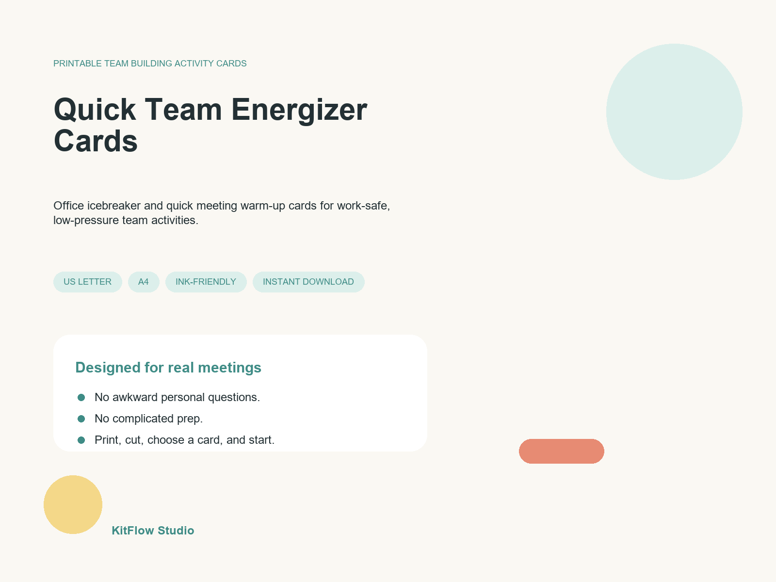 Printable team building activity cards for work cover preview