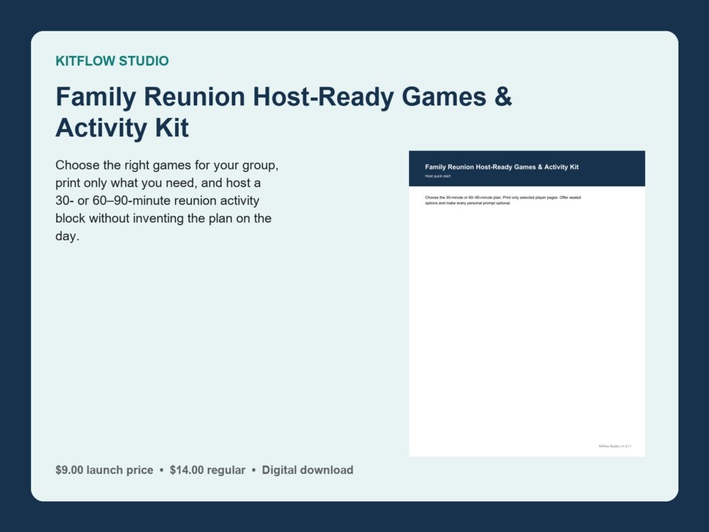 Family Reunion Host-Ready Games & Activity Kit preview