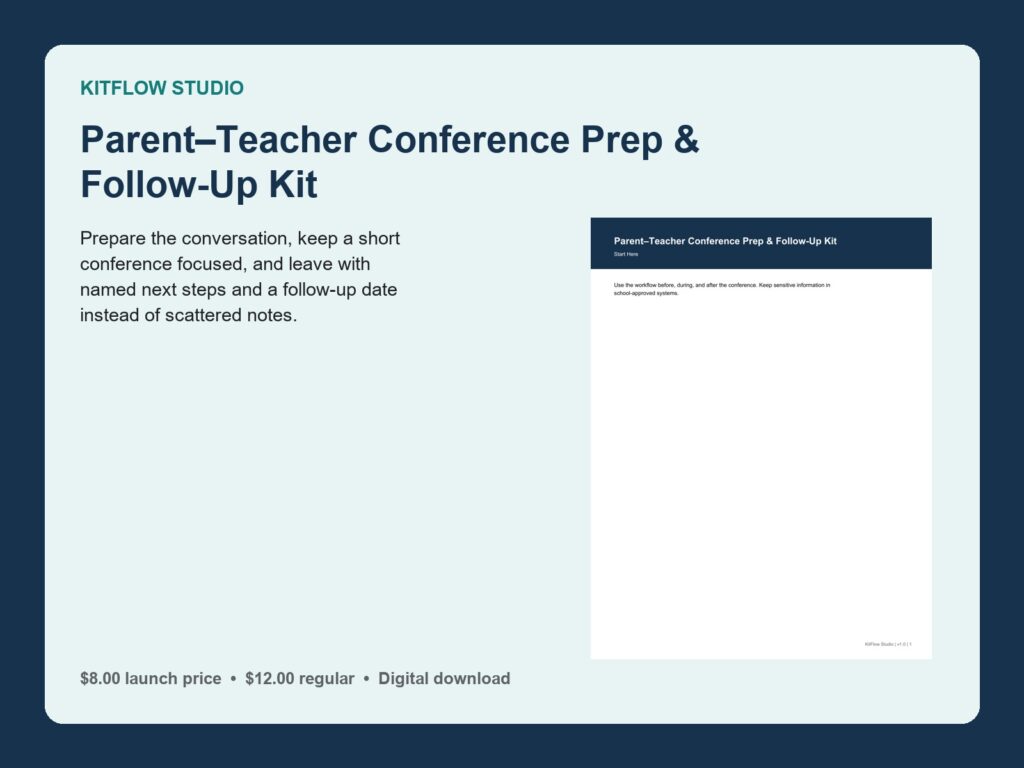 Parent–Teacher Conference Prep & Follow-Up Kit preview