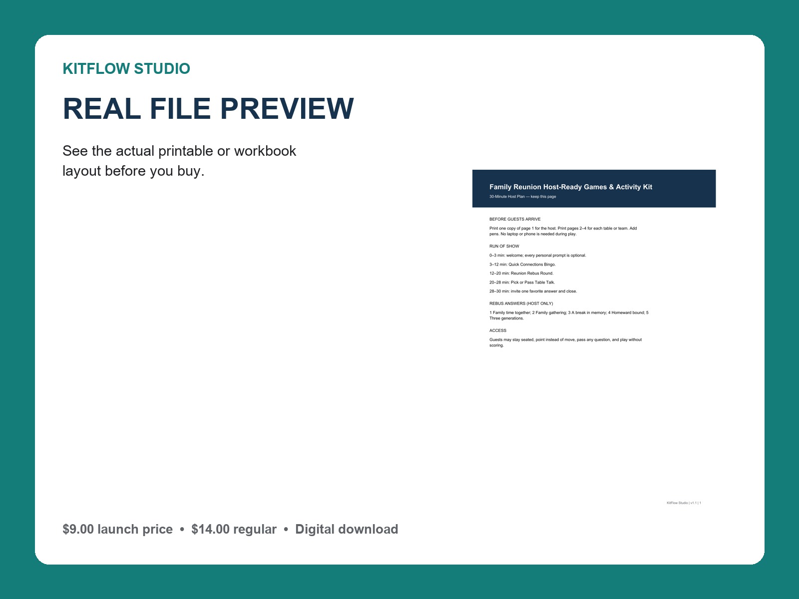 Real delivered file preview from Family Reunion Host-Ready Games & Activity Kit