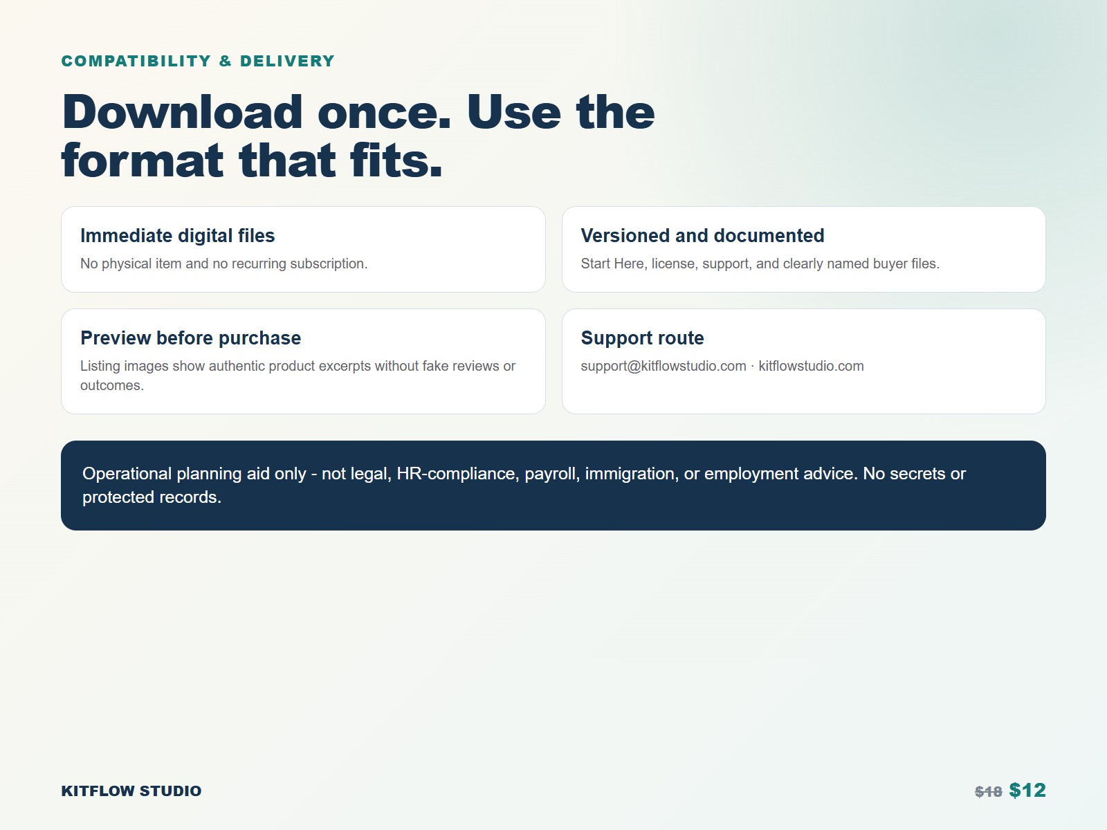 New hire onboarding template compatibility and data-safety boundaries