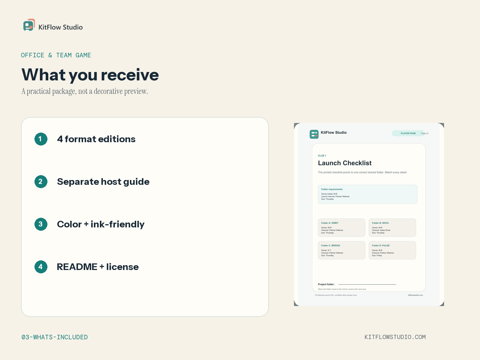 The Missing Launch File included buyer files and formats